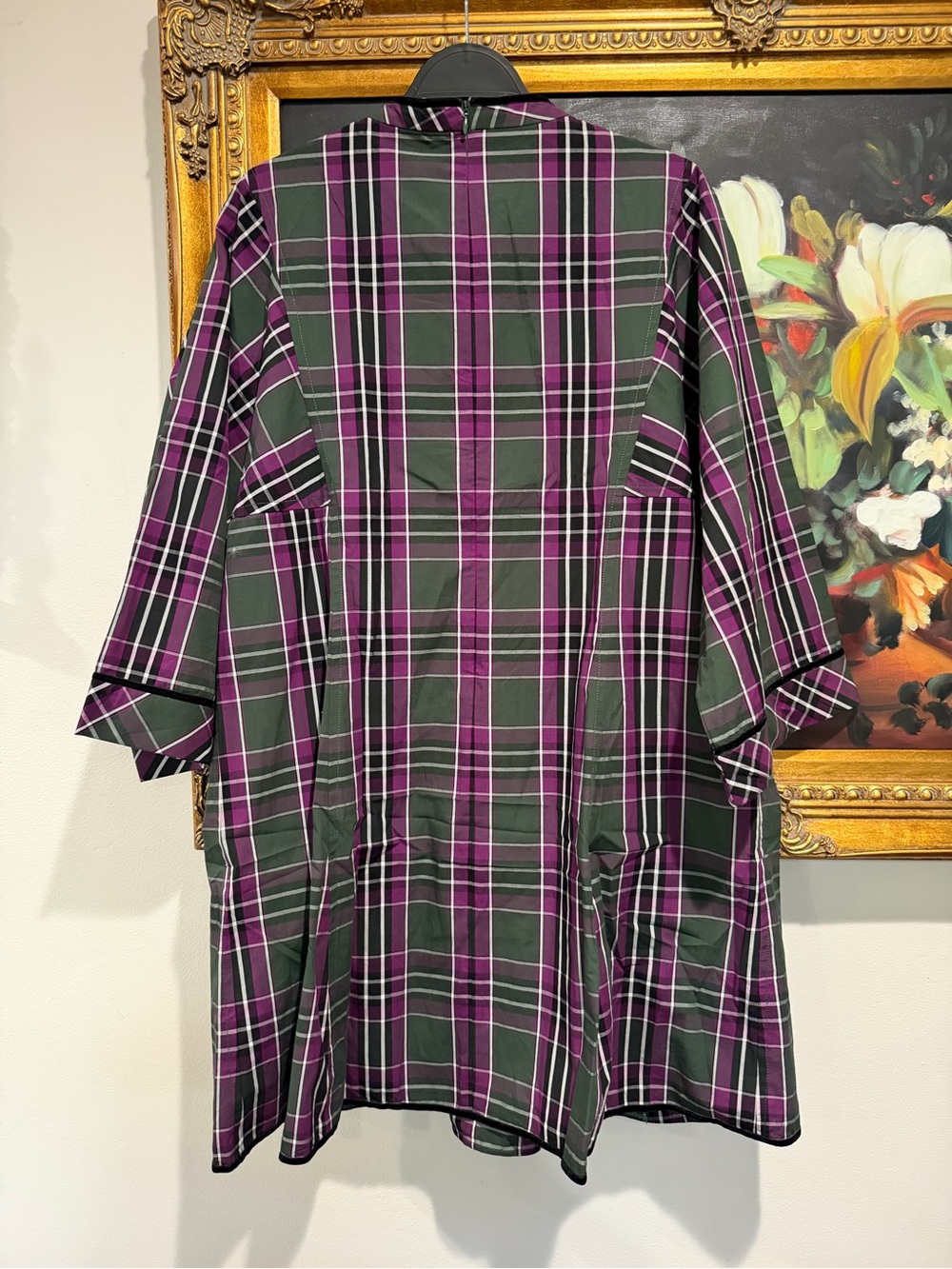 Tuckernuck Green and Purple Plaid Midi Dress - Picture 2 of 6